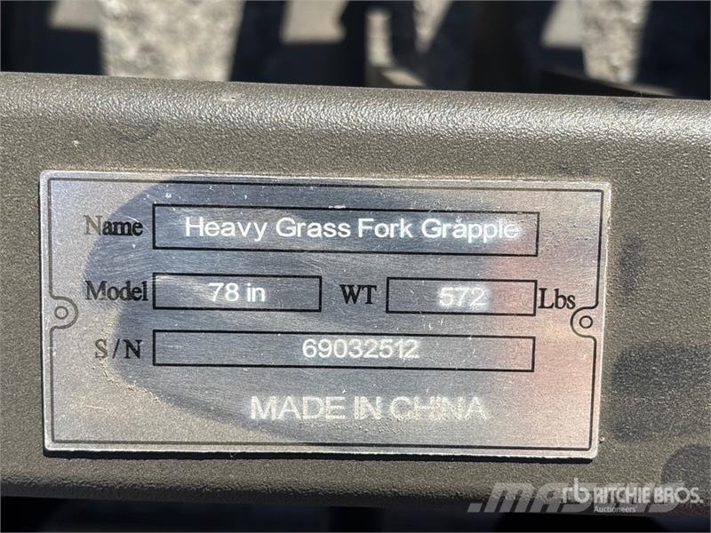 Suihe SSR-78 78 in Skid Steer Root Rake (Unused) Schudders