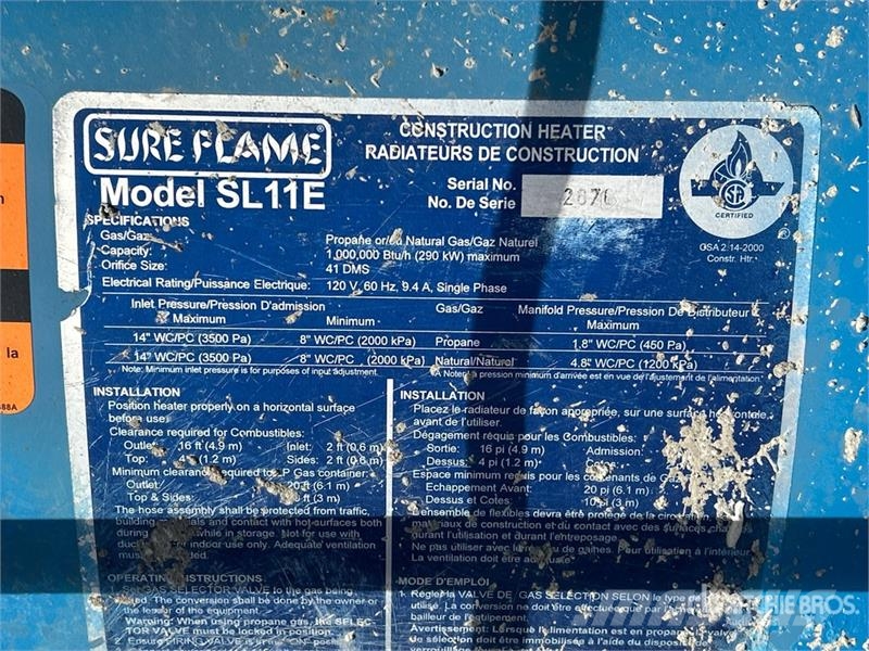  Sure Flame SL11E Kühl- und Heizsysteme