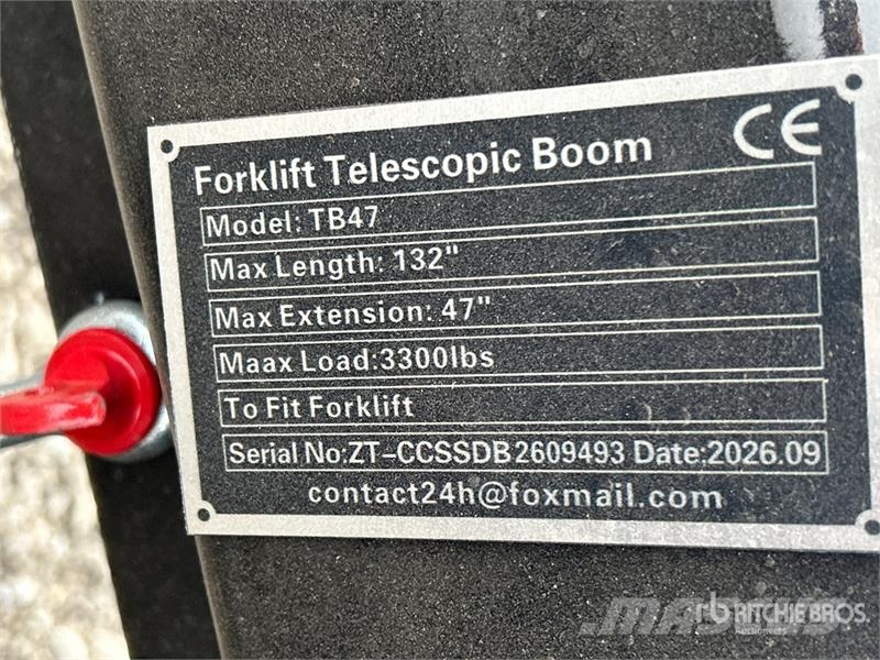 TB47 132 in 3300 lb Forklift Telescopic Boom (Unus Ostala oprema i komponente