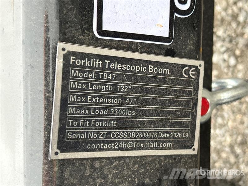 TB47 132 in 3300 lbs Forklift Telescopic Boom (Unu Ostala oprema i komponente