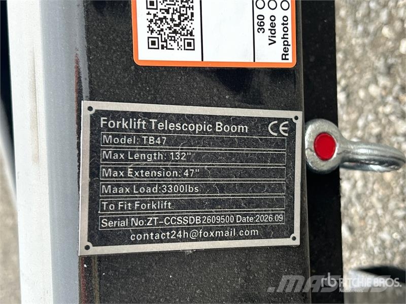 TB47 132 in 3300 lbs Forklift Telescopic Boom (Unu Ostala oprema i komponente