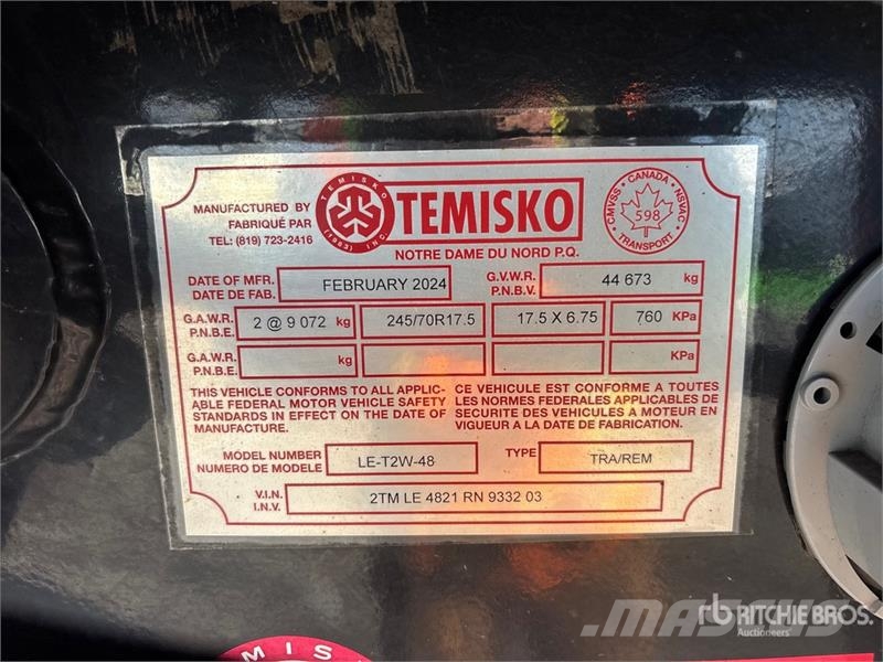Temisko LE-T2W-48 T/A 48 ft Extendable Removable G Низкорамные прицепы