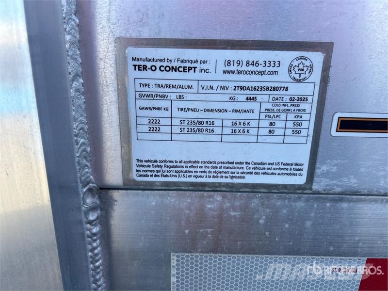 TeroConcept 16 ft T/A Dump Utility Trailer Bañeras