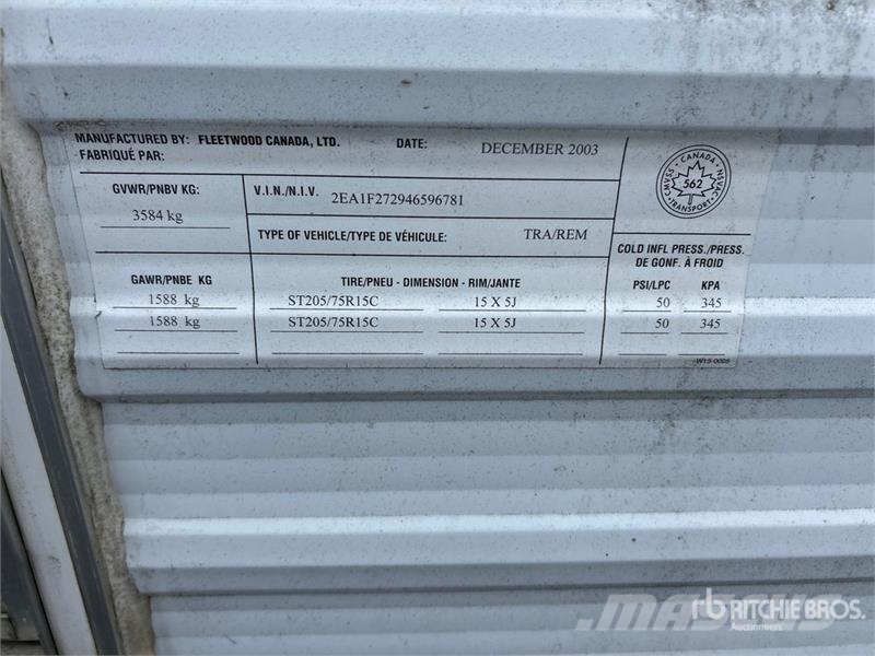  Terry 270FQ 25 ft T/A Travel Trailer Andre hengere