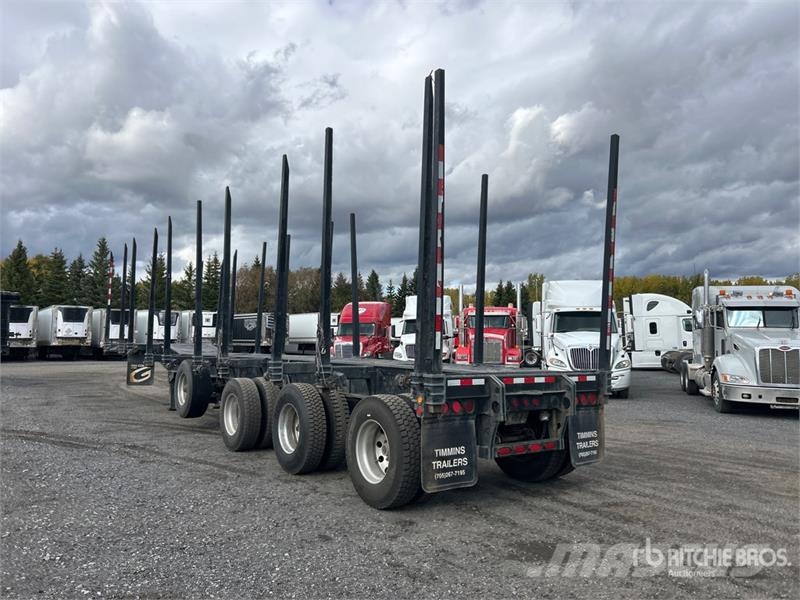 Timmins 48 ft Quad/A Hayrack Log Trailer Rimorchi trasporto legname