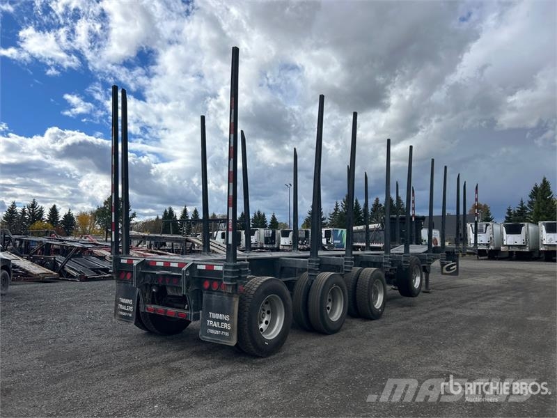  Timmins 48 ft Quad/A Hayrack Log Trailer Rimorchi trasporto legname