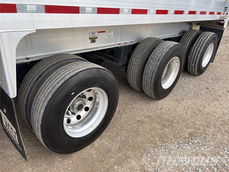 Titan 45 ft Quad/A Aluminum End Dump Trailer Tipphengere