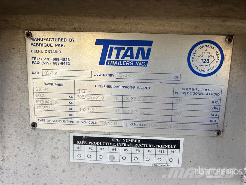 Titan 53 ft 5/Axle Moving Floor Trailer Poluprikolice sa pokretnim podom