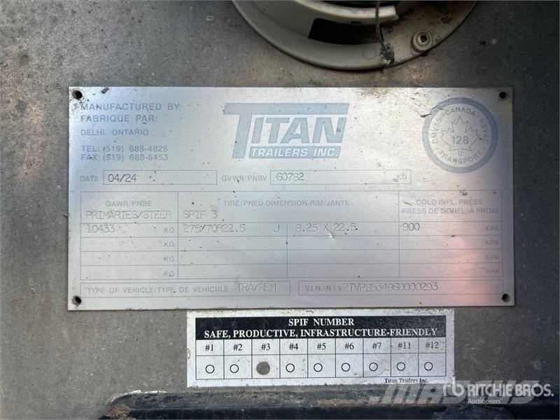 Titan 53 ft x 102 in Quad/A Belly Open-Top Chip Trailer Flishenger