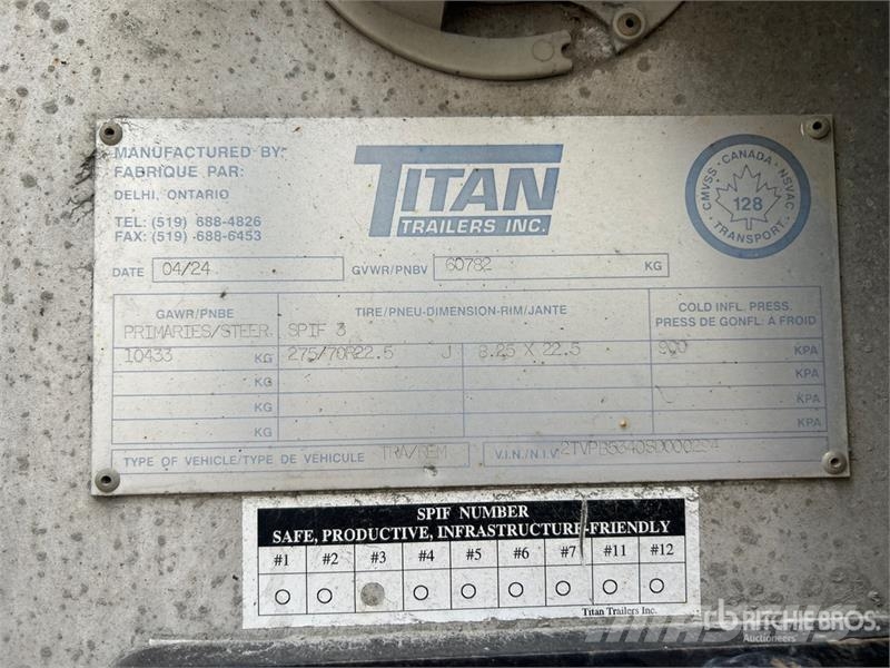 Titan 53 ft x 102 in Quad/A Belly Open-Top Chip Trailer Flishenger