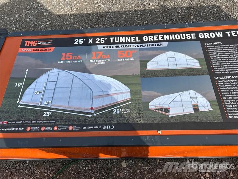 TMG GH2525 25' x 25' Grow Tent Greenhouse (Unused) مكونات أخرى