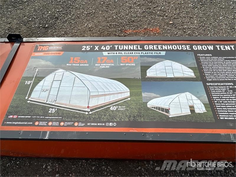 TMG GH2540 25 ft x 40 ft Tunnel Grow Tent Greenhouse ( مكونات أخرى
