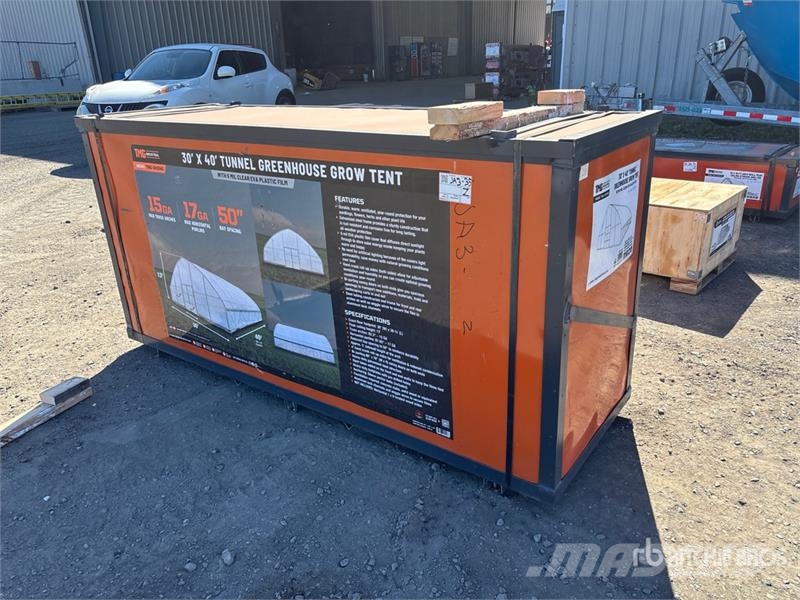 TMG GH3040 30 ft x 40 ft Greenhouse (Unused) Andre komponenter