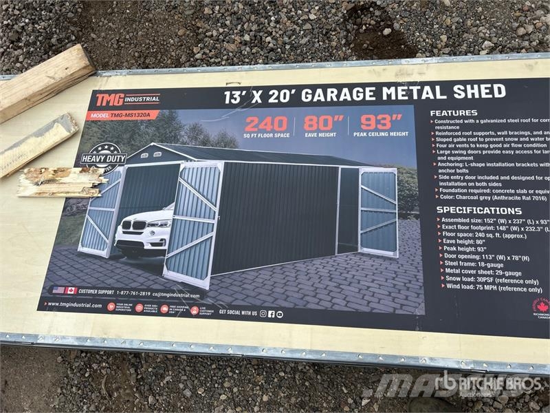 TMG MS1320A 13 ft x 20 ft Metal Shed (Unused) 鋼架建築