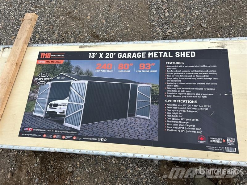 TMG MS1320A Metal Garage Shed (Unused) Stalen constructies