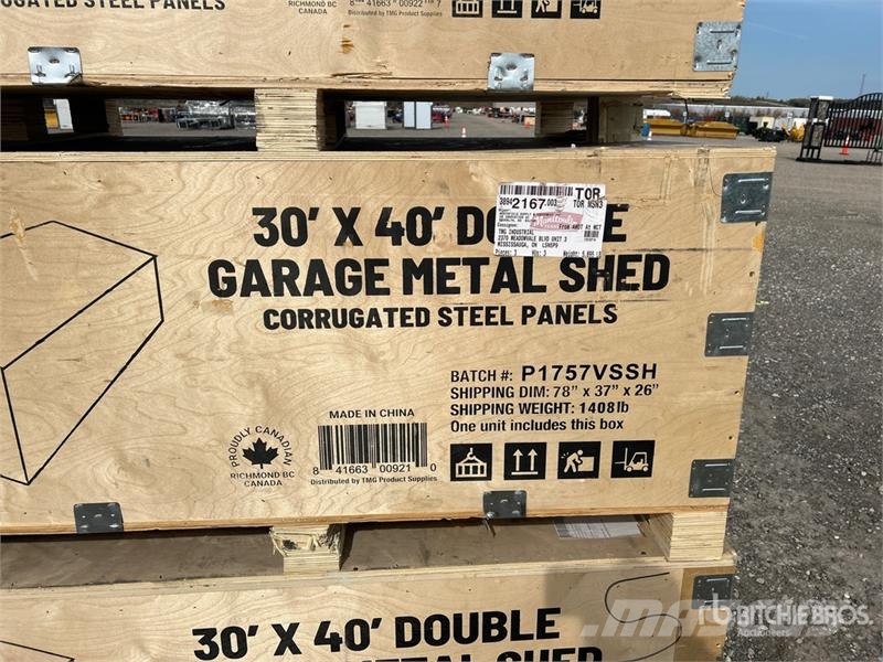 TMG MS3040 Metal Garage Shed Stahlrahmenaufbauten