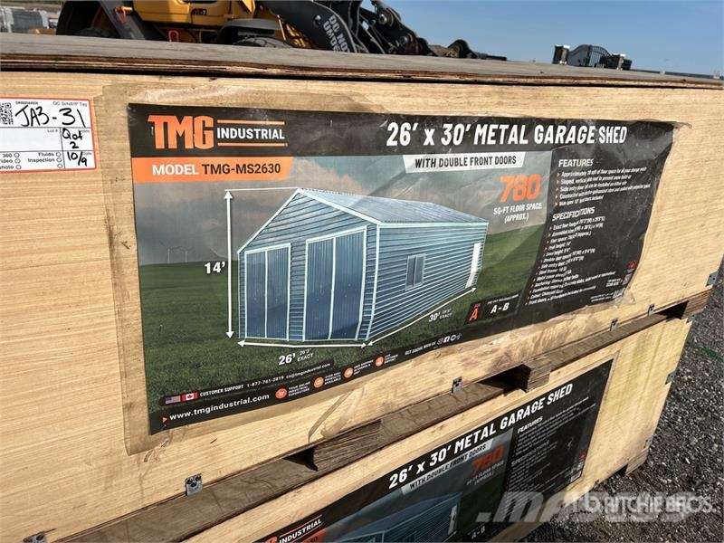TMG of (2) TMG MS2630 26' x 30' Metal Garage Shed Teraskonstruktsiooniga ehitised