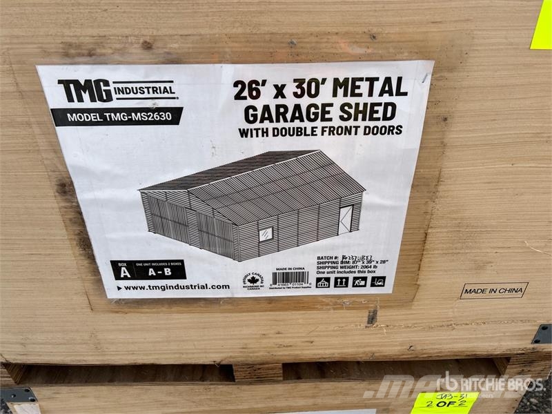 TMG of (2) TMG MS2630 26' x 30' Metal Garage Shed Teraskonstruktsiooniga ehitised