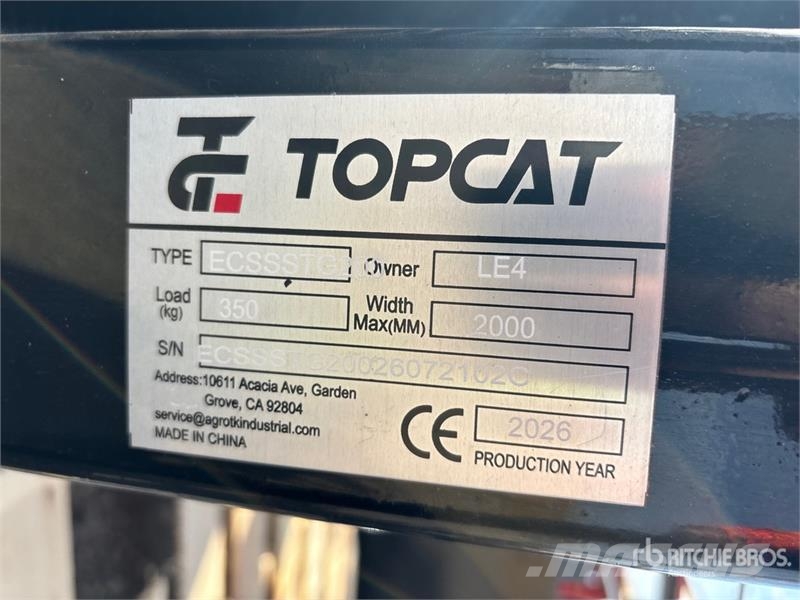  Top Cat Cat ECSSSTG200 Skid Steer Stump Grinder (U الكاسحات وقلابات التربة ذات المحركات