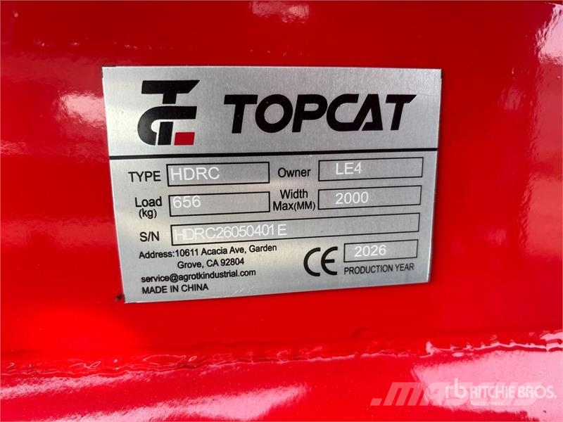 Top Cat Cat HDRC 72 in Skid Steer Brush Cutter (Un Montuojamos ir prikabinamos šienapjovės