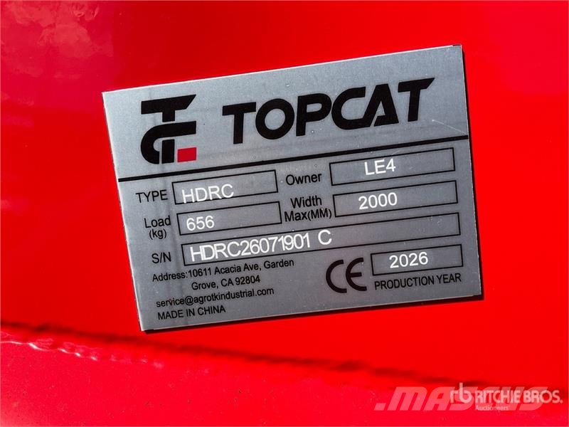  Top Cat Cat HDRC 72 in Skid Steer Brush Cutter (Un 牽引式モア/芝刈り機