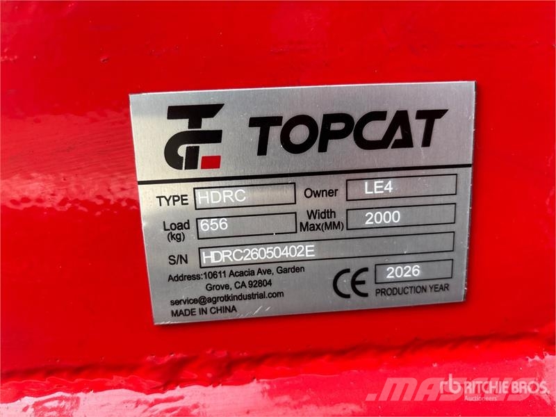 Top Cat Cat HDRC 72 in Skid Steer Brush Cutter (Un Montuojamos ir prikabinamos šienapjovės