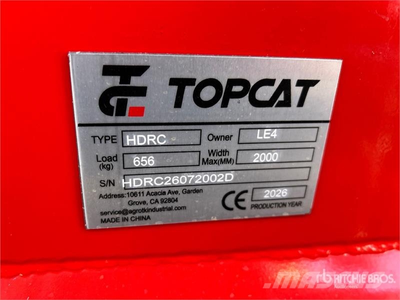  Top Cat Cat HDRC 72 in Skid Steer Brush Cutter (Un Monterade och påhängda gräsklippare