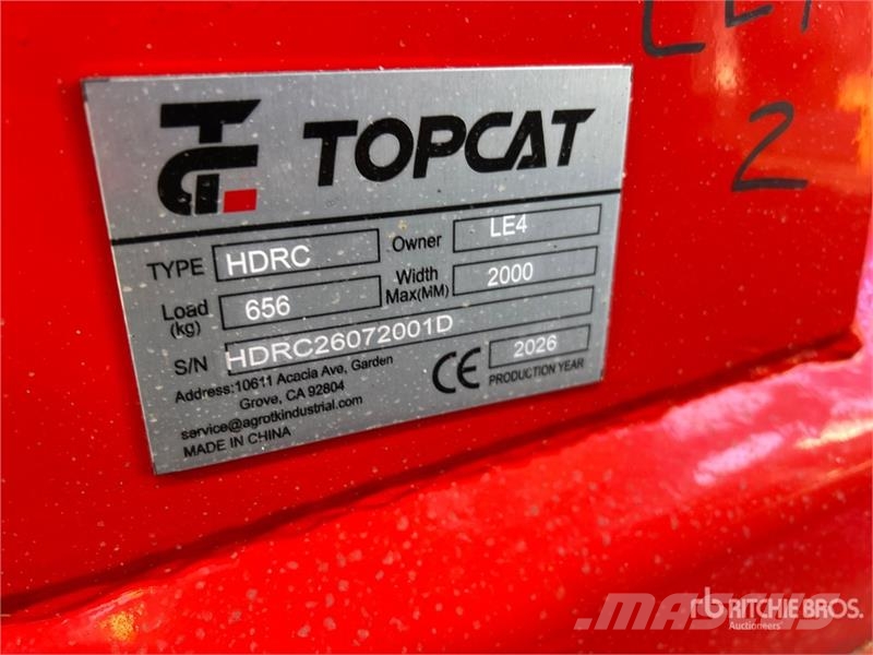 Top Cat Cat HDRC 72 in Skid Steer Brush Cutter (Un Monterade och påhängda gräsklippare