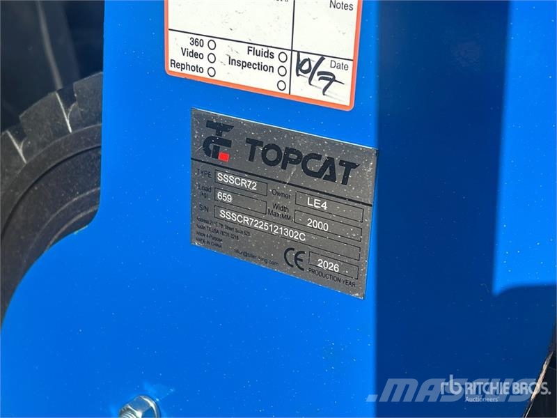  Top Cat Cat SSSCR72 72 in Skid Steer Power Rake مكابس وميبسات التبن