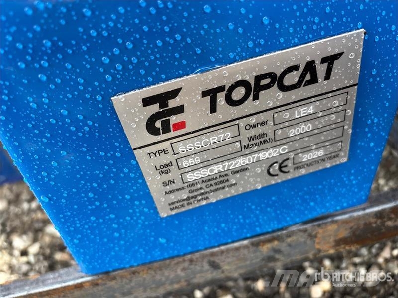  Top Cat Cat SSSCR72 72 in Skid Steer Power Rake (U Ranghinatori