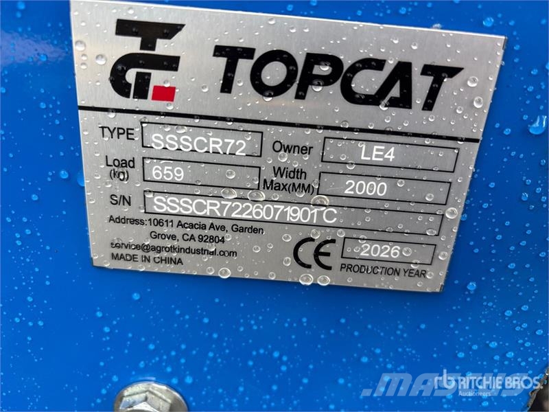  Top Cat Cat SSSCR72 72 in Skid Steer Power Rake (U Ranghinatori