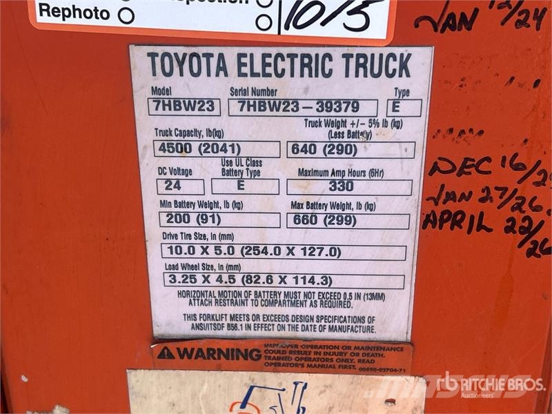 Toyota 7HBW23 핸드파레트 트럭