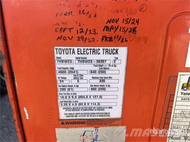 Toyota 7HBW23 Transpallet elettrici a timone