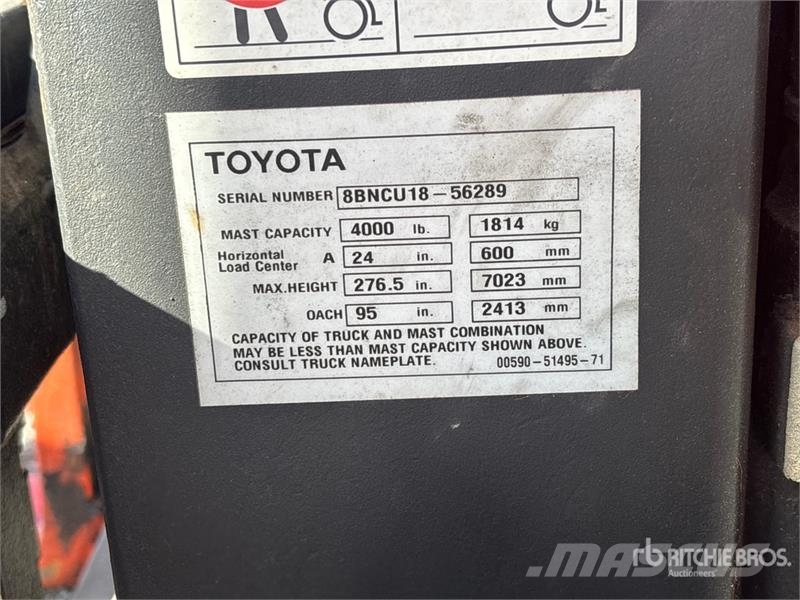 Toyota 8BNCU18 Chariots élévateurs électriques