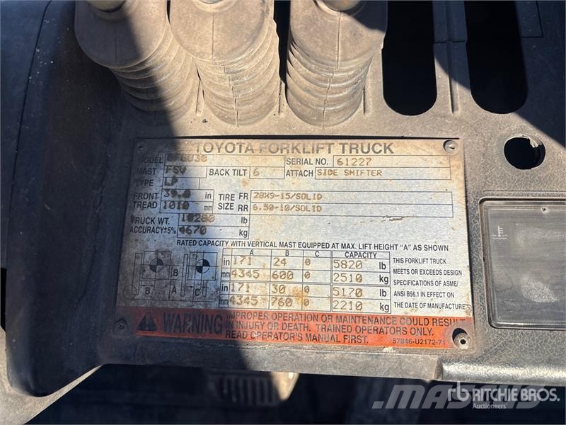 Toyota 8FGU30 5820 lb Cushion Tire Forklift Другие складские механизмы
