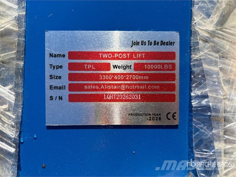 TPL-BLUE 2 Post 10000 lb Vehicle Lift (Unused) Outros Florestal