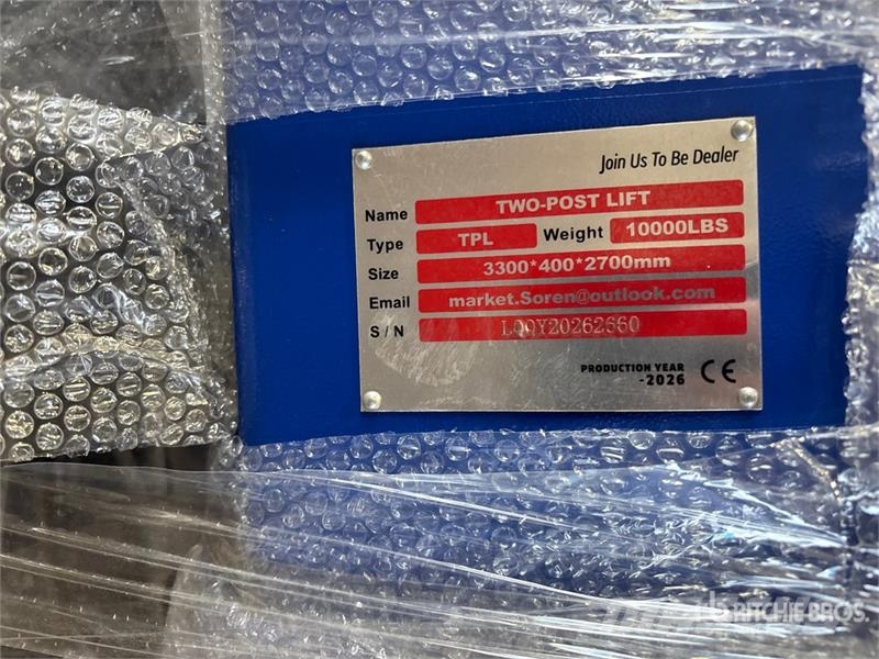 TPL-BLUE 2 Post 10000 lb Vehicle Lift (Unused) Other