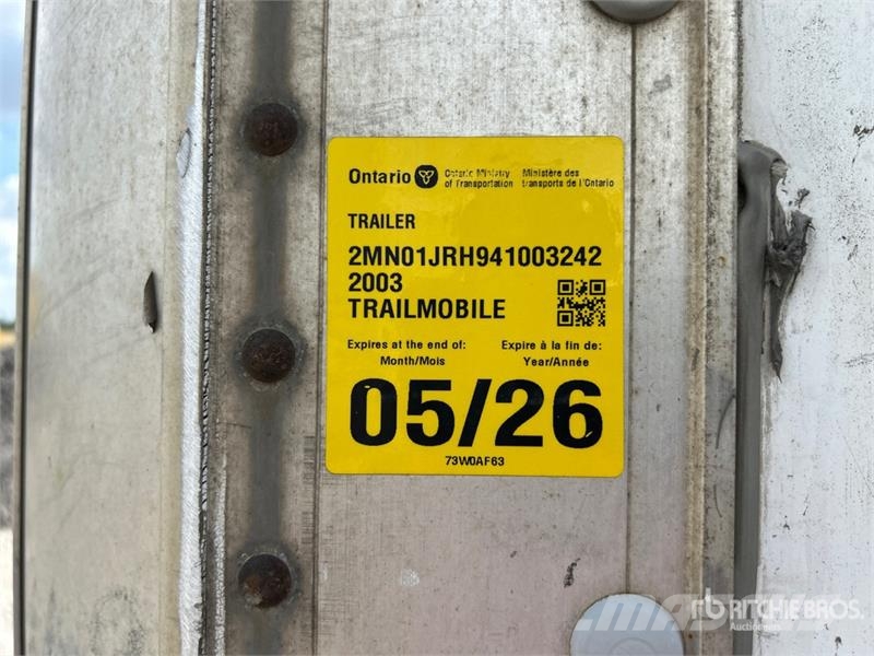 Trailmobile 48 ft x 102 in T/A Van Trailer Cajas de remolque