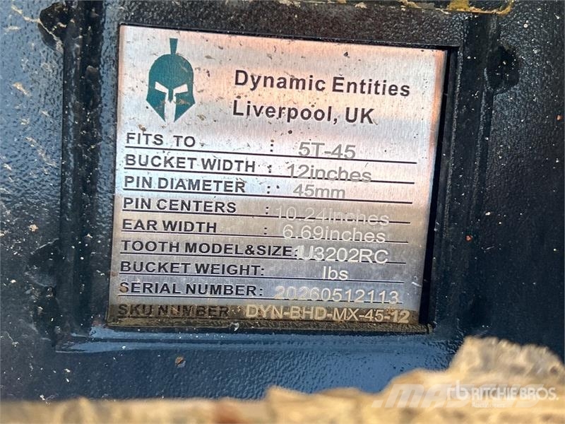 Trojan 50CL 12 in Q/C Digging Excavator Bucket - Fits Cat Schaufeln