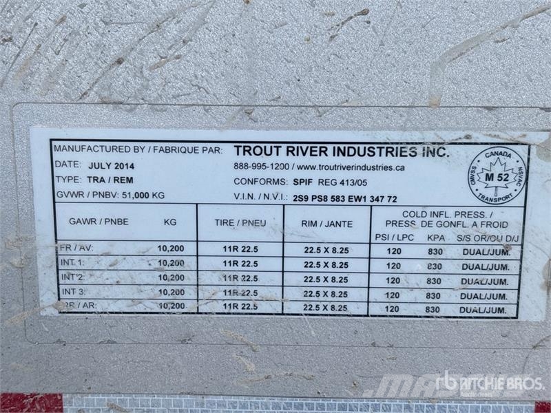 Trout River 46 ft 5/Axle Live Bottom Trailer Semirimorchi con piano mobile