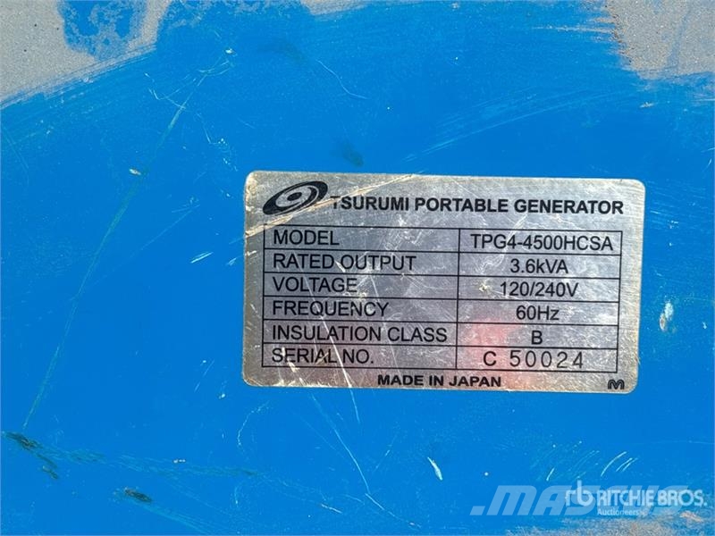 Tsurumi TPG4-4500HCS 3.6 kW Generator Set Dizel agregati