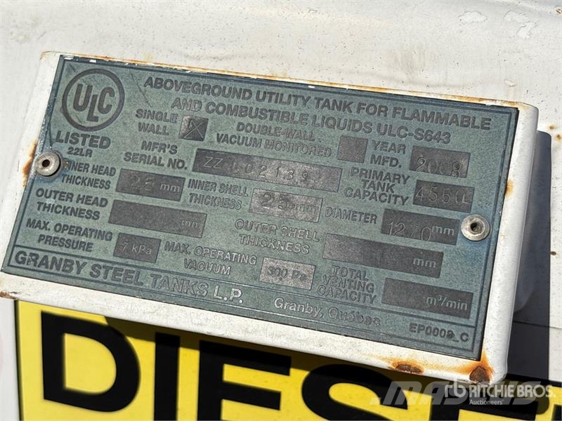 ULC 4550 L Skid Mounted Steel Diesel Fuel Tank Nádrže na palivo a aditiva