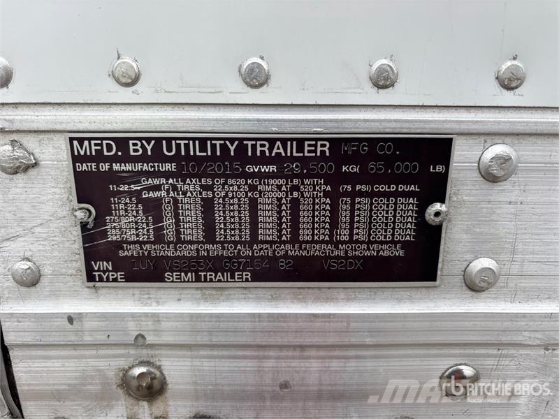 Utility 53 ft T/A Van Trailer Причепи-фургони