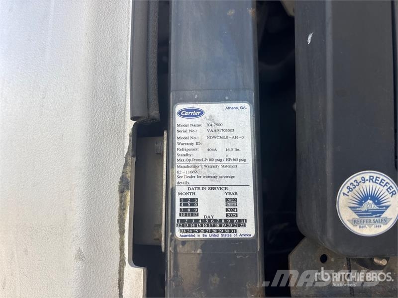 Utility 53 ft x 102 in T/A Refrigerated Trailer Semi remorque frigorifique