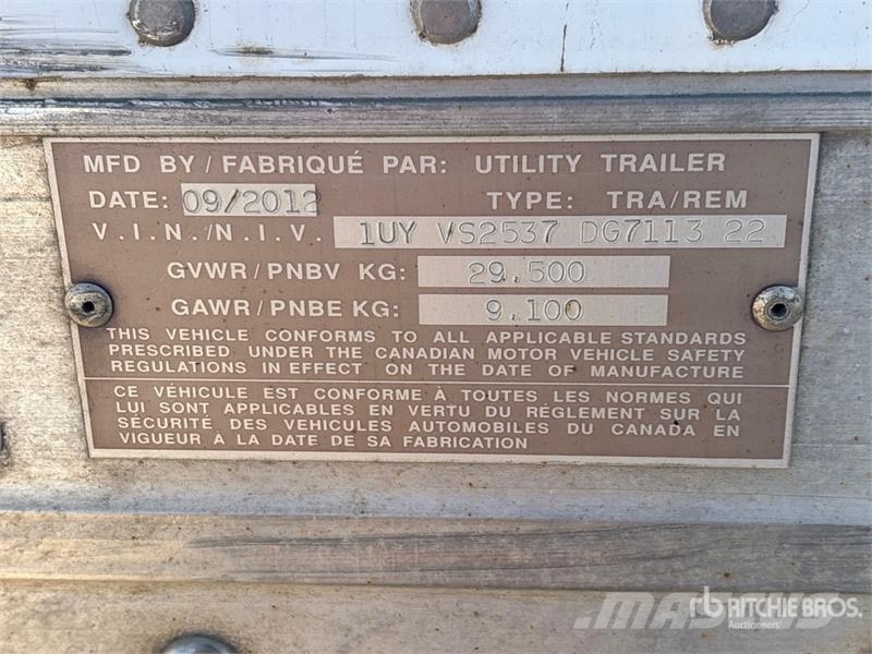 Utility 53 ft x 102 in T/A Van Trailer Gesloten opbouw trailers