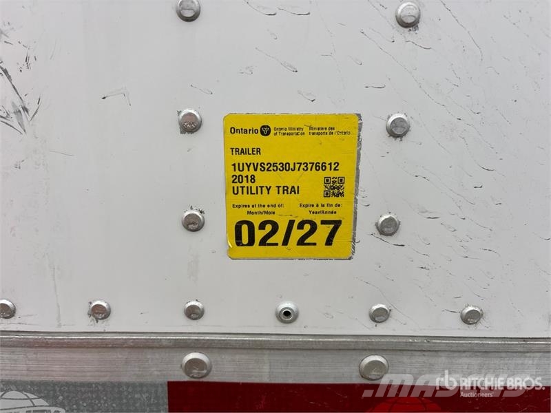 Utility 53 ft x 102 in T/A Van Trailer Sanduk prikolice