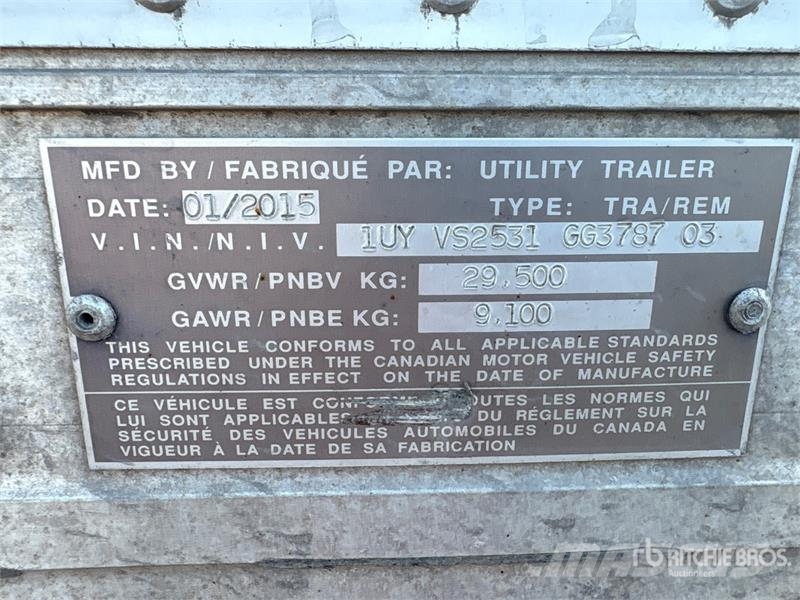 Utility 53 ft x 102 in T/A Van Trailer Gesloten opbouw trailers