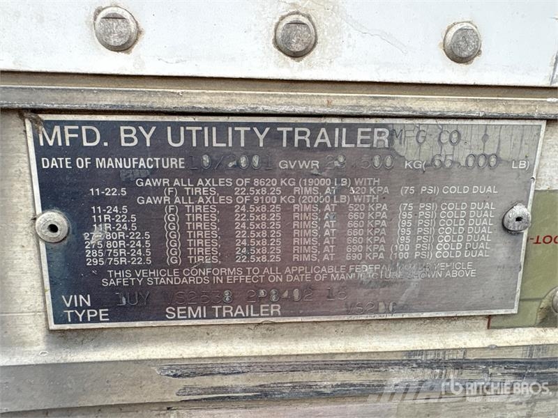 Utility 53 ft x 102 in T/A Van Trailer مقطورات ذات هيكل صندوقي