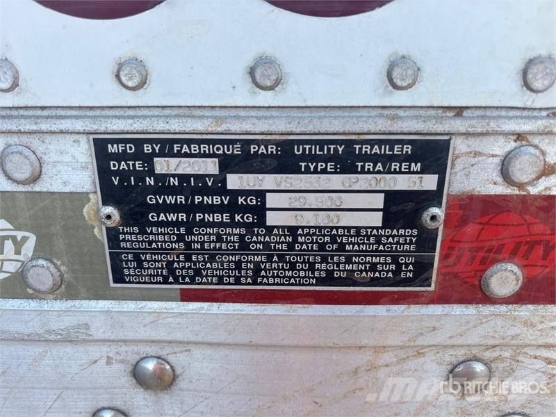 Utility 53 ft x 102 in T/A Van Trailer Van Body Trailers