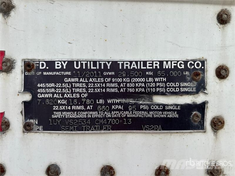 Utility 53 ft x 102 in T/A Refrigerated Trailer Semirremolques de temperatura controlada